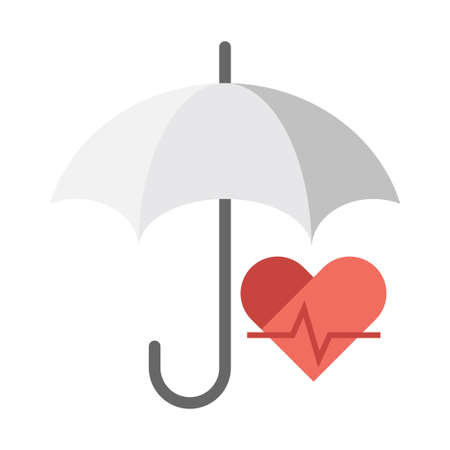 health insurance flat clipart vector illustrationのイラスト素材