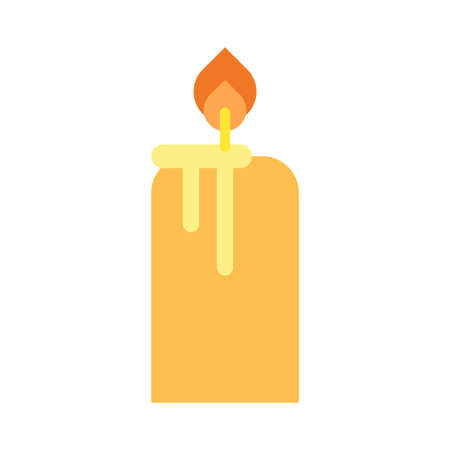 candle flat clipart vector illustrationのイラスト素材