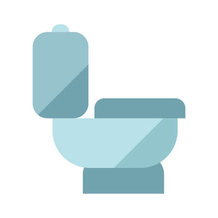 toilet flat clipart vector illustrationのイラスト素材
