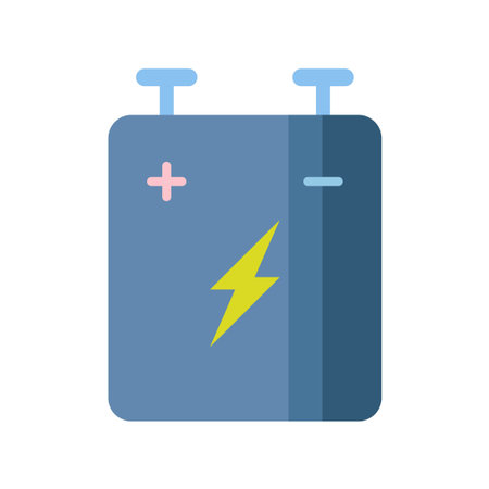 accumulator flat clipart vector illustrationのイラスト素材