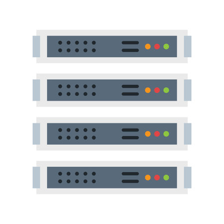 servers flat clipart vector illustrationのイラスト素材