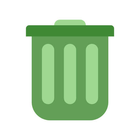 trash flat clipart vector illustrationのイラスト素材