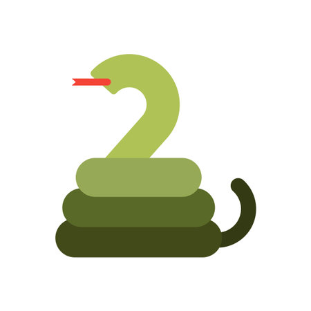 snake flat clipart vector illustration