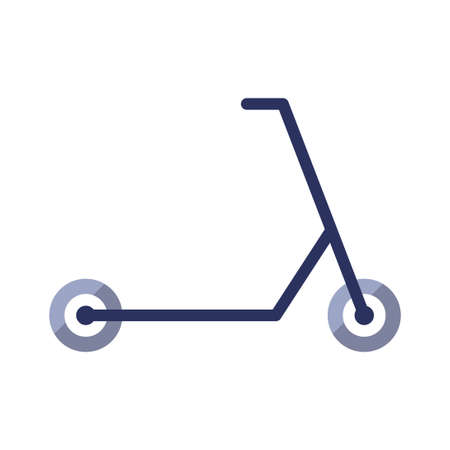scooter flat clipart vector illustrationのイラスト素材