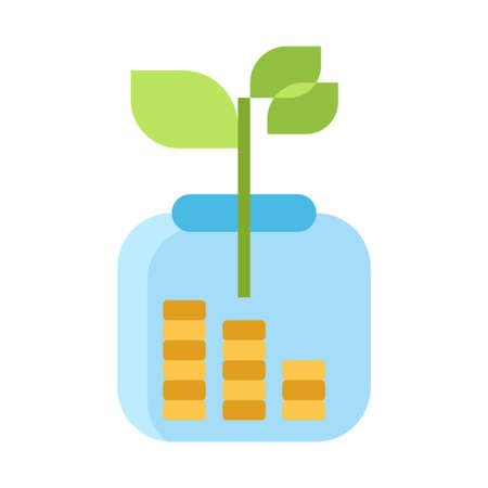 save money flat clipart vector illustrationのイラスト素材