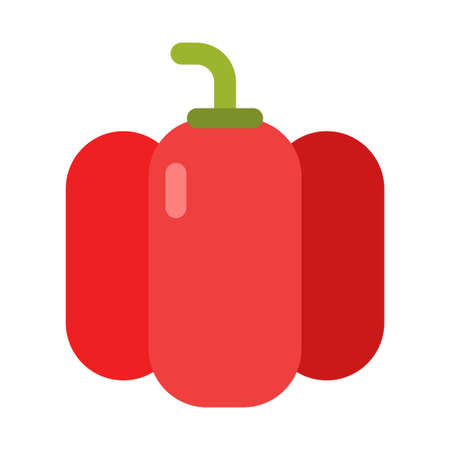 red pepper flat clipart vector illustrationのイラスト素材
