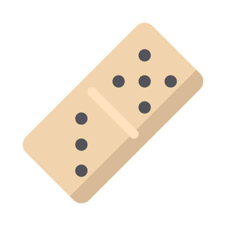 domino flat clipart vector illustrationのイラスト素材