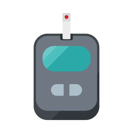 glucometer flat clipart vector illustrationのイラスト素材