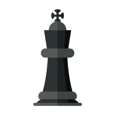 chess king flat clipart vector illustrationのイラスト素材