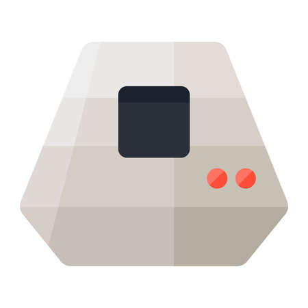 space capsule flat clipart vector illustrationのイラスト素材