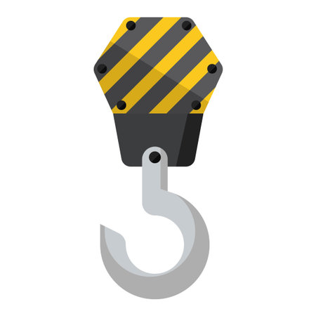 crane hook flat clipart vector illustrationのイラスト素材