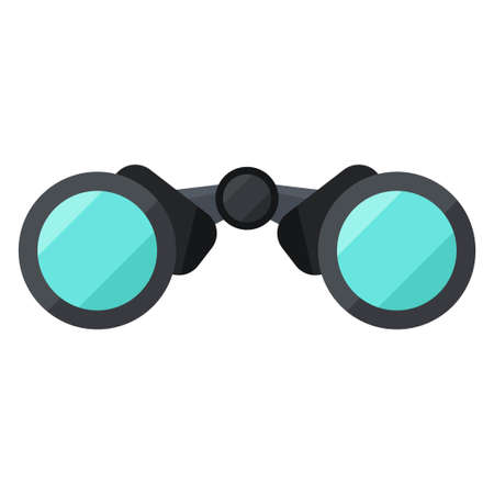 binoculars flat clipart vector illustrationのイラスト素材