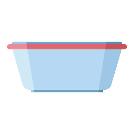 food container flat clipart vector illustrationのイラスト素材