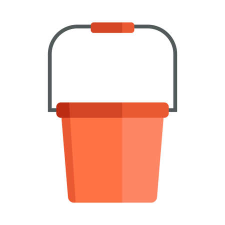 bucket flat clipart vector illustrationのイラスト素材