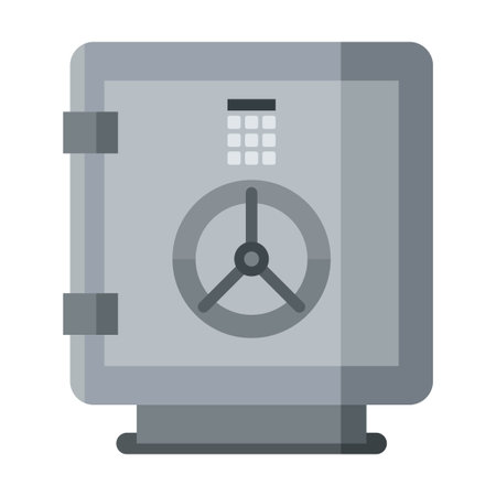 safe flat clipart vector illustrationのイラスト素材