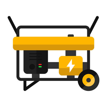 power generator flat clipart vector illustrationのイラスト素材