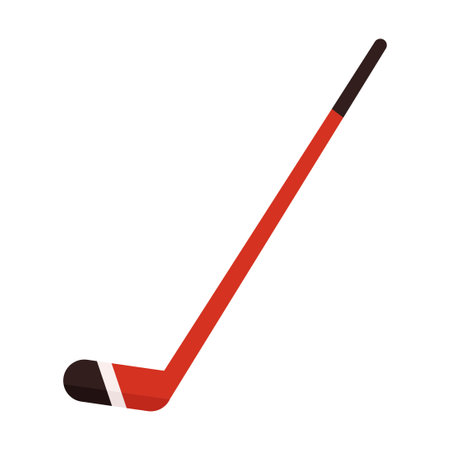 hockey stick flat clipart vector illustrationのイラスト素材
