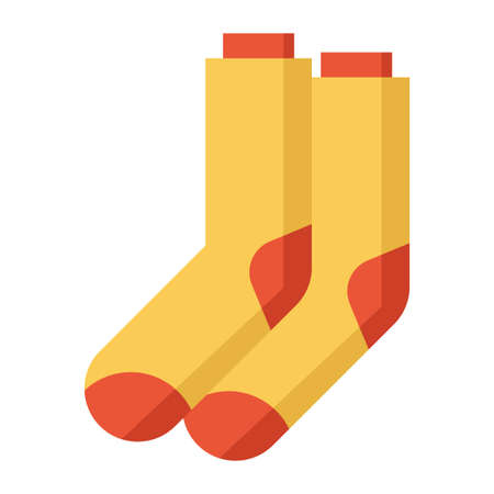 socks flat clipart vector illustrationのイラスト素材