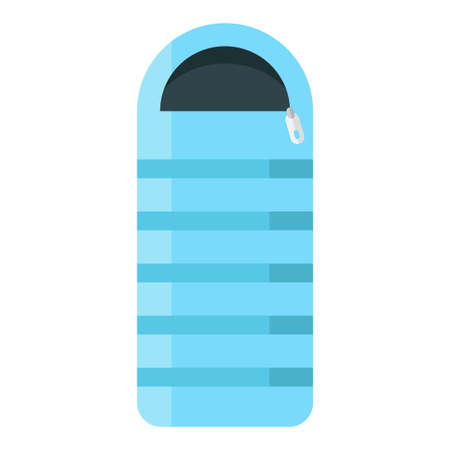 sleeping bag flat clipart vector illustrationのイラスト素材