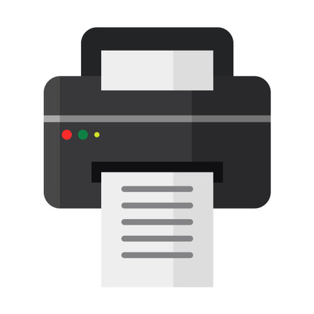 printer flat clipart vector illustration