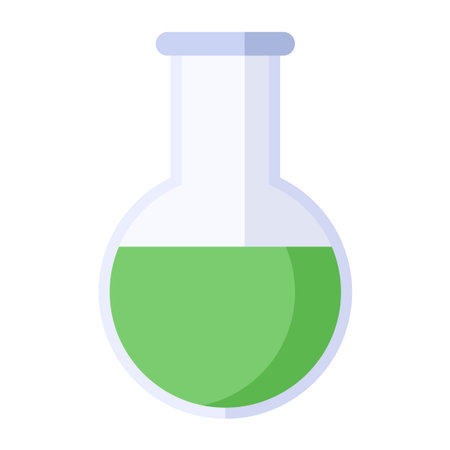 flask flat clipart vector illustrationのイラスト素材