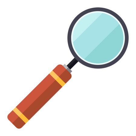 magnifying glass flat clipart vector illustrationのイラスト素材