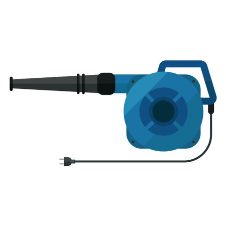 electric blower flat clipart vector illustration