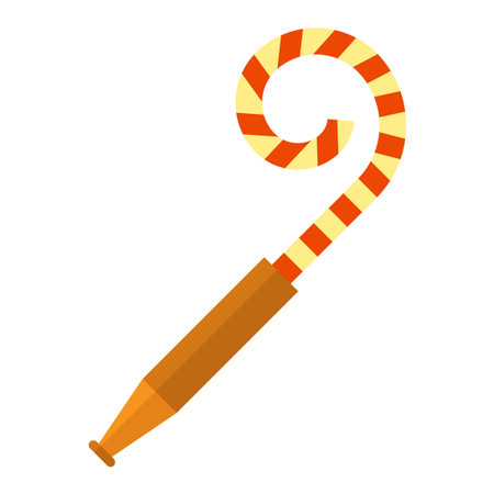 party blower flat clipart vector illustrationのイラスト素材