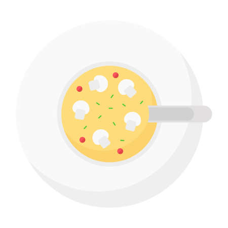soup flat clipart vector illustrationのイラスト素材