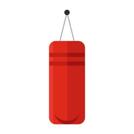 boxing bag flat clipart vector illustrationのイラスト素材