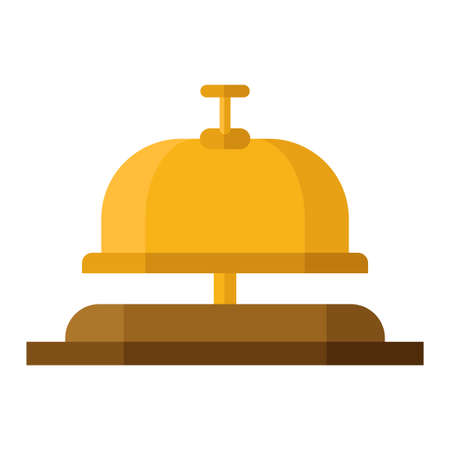 reception bell flat clipart vector illustrationのイラスト素材