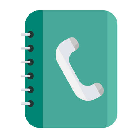 phone book flat clipart vector illustrationのイラスト素材