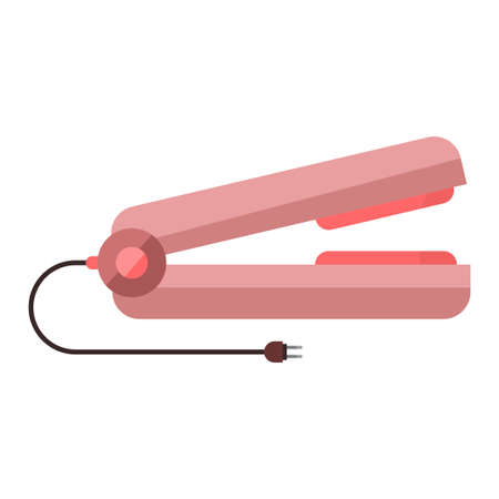 hair iron flat clipart vector illustrationのイラスト素材