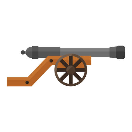 cannon flat clipart vector illustrationのイラスト素材