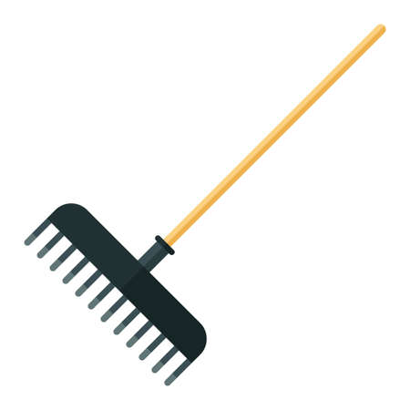 rake flat clipart vector illustrationのイラスト素材
