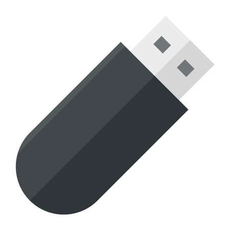 usb flash flat clipart vector illustrationのイラスト素材