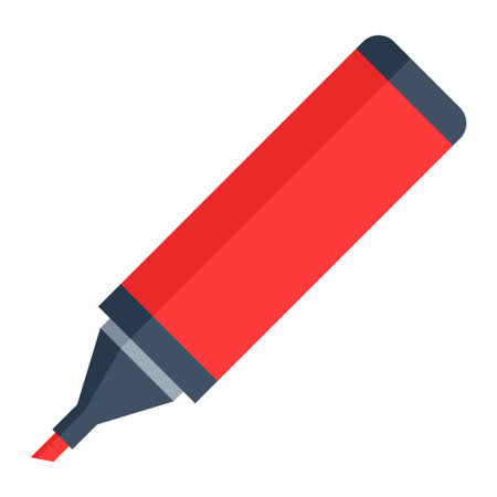 marker pen flat clipart vector illustrationのイラスト素材