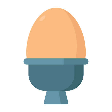 egg cup flat clipart vector illustrationのイラスト素材
