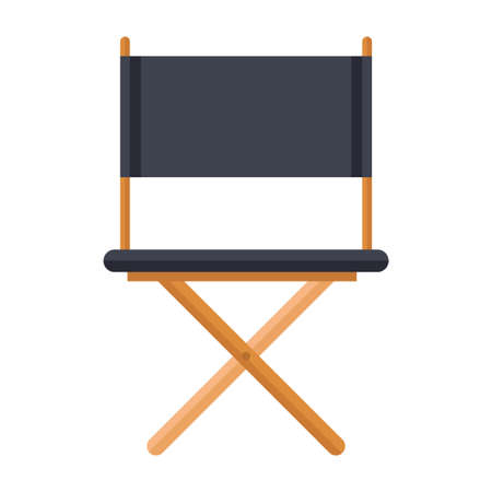 director chair flat clipart vector illustrationのイラスト素材