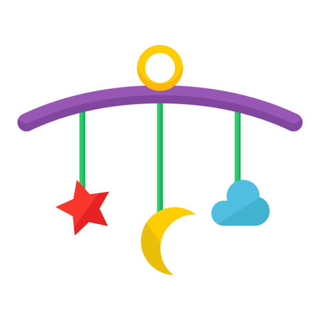bed carousel flat clipart vector illustrationのイラスト素材