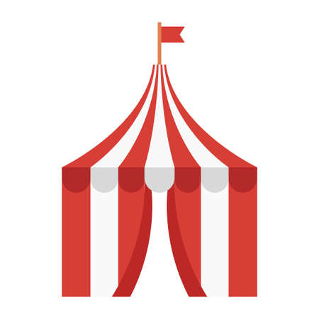 circus tent flat clipart vector illustrationのイラスト素材