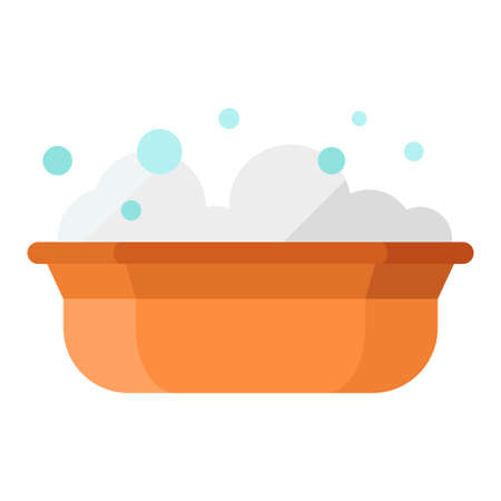 basin with soap flat clipart vector illustrationのイラスト素材