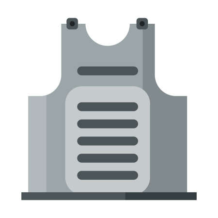 paintball vest flat clipart vector illustrationのイラスト素材