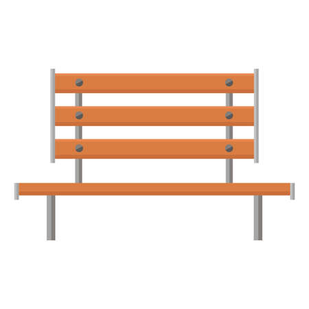 park bench flat clipart vector illustrationのイラスト素材