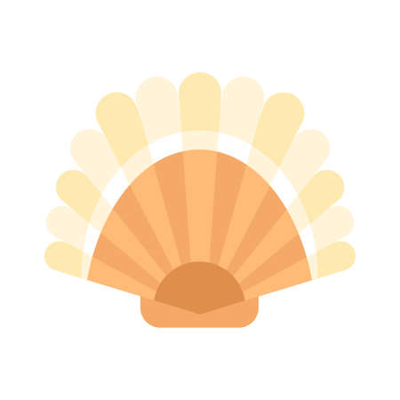 sea shell flat clipart vector illustrationのイラスト素材