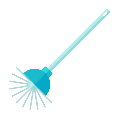 toilet brush flat clipart vector illustrationのイラスト素材