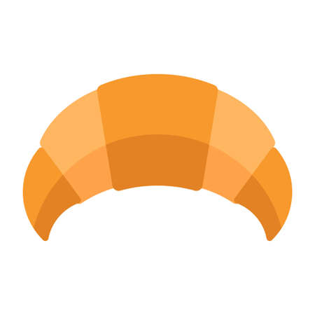 croissant flat clipart vector illustrationのイラスト素材