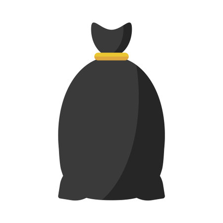 trash bag flat clipart vector illustrationのイラスト素材