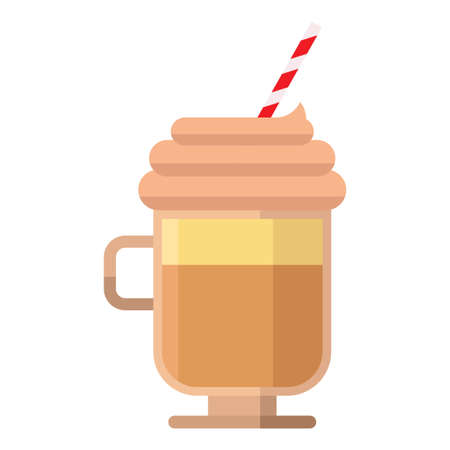 hot chocolate flat clipart vector illustrationのイラスト素材