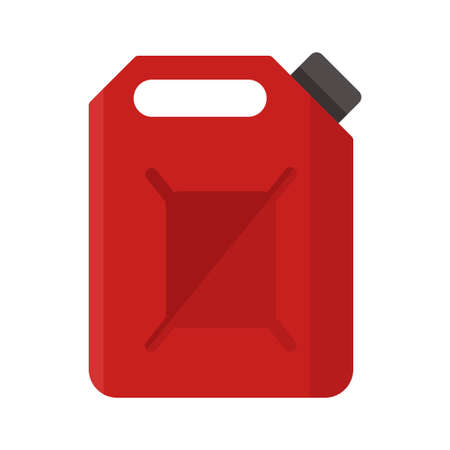gasoline jerry can flat clipart vector illustrationのイラスト素材